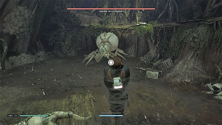 Albino Wyyyschokk has similar attacks to the normal spiders - Albino Wyyyschokk (Kashyyyk) | Fallen Order Boss - Bosses - Star Wars Jedi Fallen Order Guide
