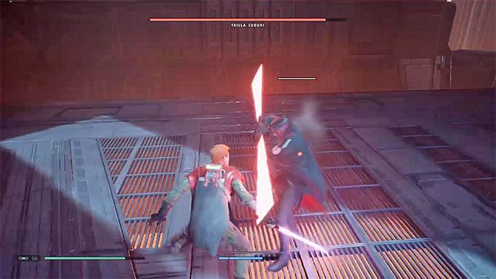 Trilla has the ability to move quickly around the arena - The Second Sister | Fallen Order Final Boss - Bosses - Star Wars Jedi Fallen Order Guide