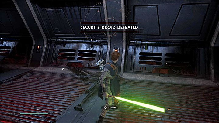 Defeating the boss triggers a cut-scene - Security Droid (Kashyyyk) | Fallen Order Boss - Bosses - Star Wars Jedi Fallen Order Guide
