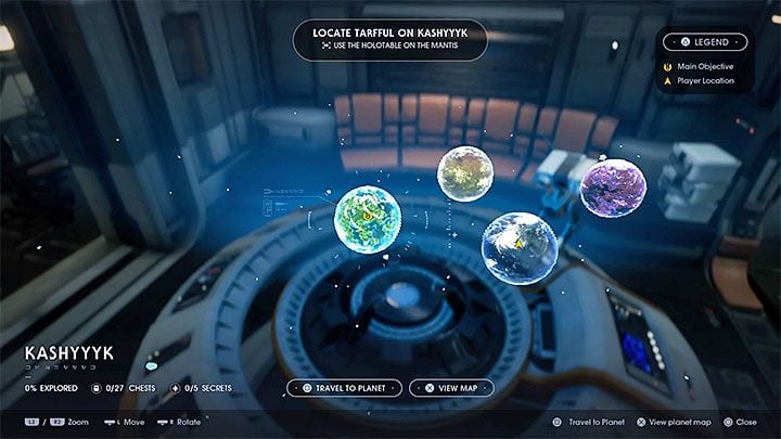 Interact with the galaxy map and select Kashyyyk - Chapter 3 Kashyyyk | Fallen Order Walkthrough - Main Story - Star Wars Jedi Fallen Order Guide