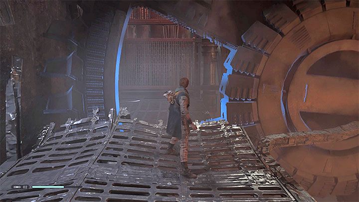 Run on the next wall and grab the climbing wall located under the room with Stormtroopers - Chapter 3 Kashyyyk | Fallen Order Walkthrough - Main Story - Star Wars Jedi Fallen Order Guide