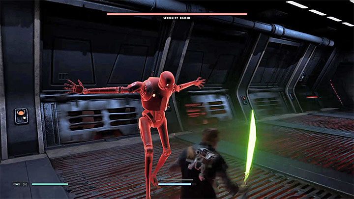 There is a terminal at the end of the corridor - the protagonist finds some Wookiee prisoners - Chapter 3 Kashyyyk | Fallen Order Walkthrough - Main Story - Star Wars Jedi Fallen Order Guide