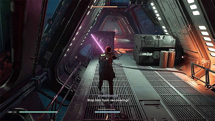 Follow the narrow corridor and eliminate more Stormtroopers - Chapter 6 Fortress Inquisitorius - game finale | Fallen Order Walkthrough - Main Story - Star Wars Jedi Fallen Order Guide