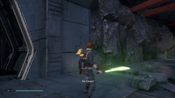 To go further, you need to push the block glowing blue - How to get back to the ship on Zeffo in Jedi Fallen Order? - Exploration - Star Wars Jedi Fallen Order Guide