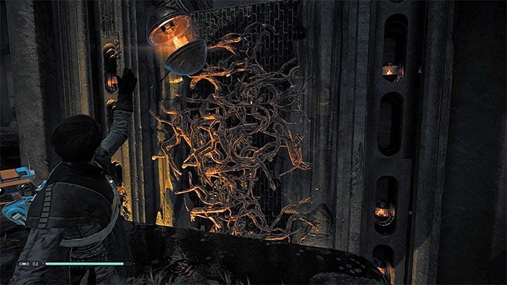 You will find yourself in front of the barricade of branches - Chapter 3 Tomb of Miktrull | Fallen Order Walkthrough - Main Story - Star Wars Jedi Fallen Order Guide