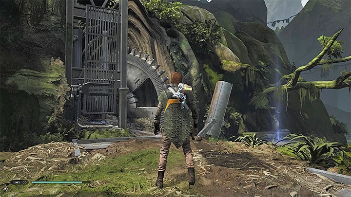 Both paths will take you to the same place - the raised bridge in the Overgrown Pass area (see the picture) - Chapter 4 Return to Kashyyyk | Fallen Order Walkthrough - Main Story - Star Wars Jedi Fallen Order Guide