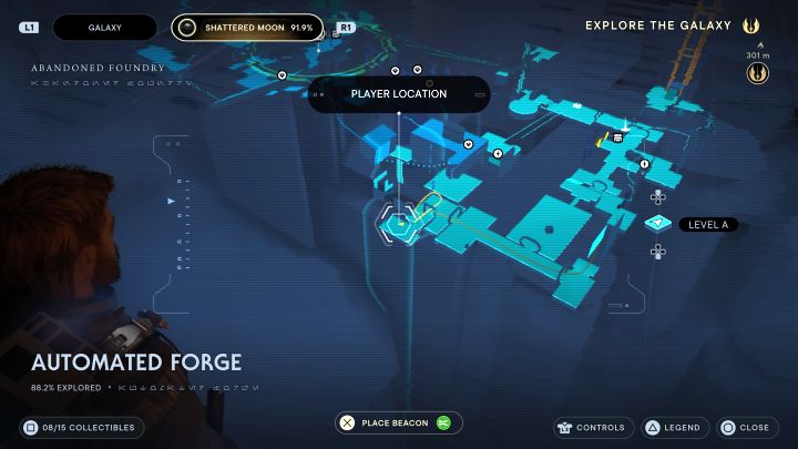 Location: Destroyed Moon - Automated Forge - Star Wars Jedi Survivor: All Force Tears - Unique Collectibles - Star Wars Jedi Survivor guide