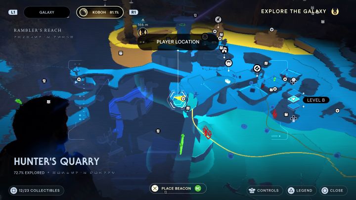 You will find yourself high above the Hunter's Quarry region - Star Wars Jedi Survivor: All Force Tears - Unique Collectibles - Star Wars Jedi Survivor guide