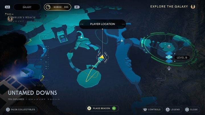 There are vines on the surrounding walls - Jedi Survivor: Untamed Downs - list of secrets (part 1) - Koboh - Star Wars Jedi Survivor guide