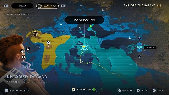 While on it, run ahead and climb as high as possible - Jedi Survivor: Untamed Downs - list of secrets (part 1) - Koboh - Star Wars Jedi Survivor guide