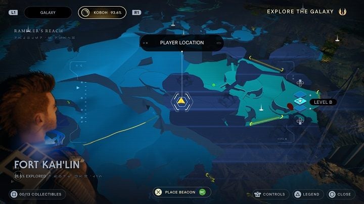 From there, walk ahead and jump to another ledge - Jedi Survivor: Untamed Downs - list of secrets (part 1) - Koboh - Star Wars Jedi Survivor guide