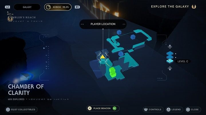 You now need to make two blocks in the next room stand close to each other - Jedi Survivor: Chamber of Clarity - list of secrets - Koboh - Star Wars Jedi Survivor guide