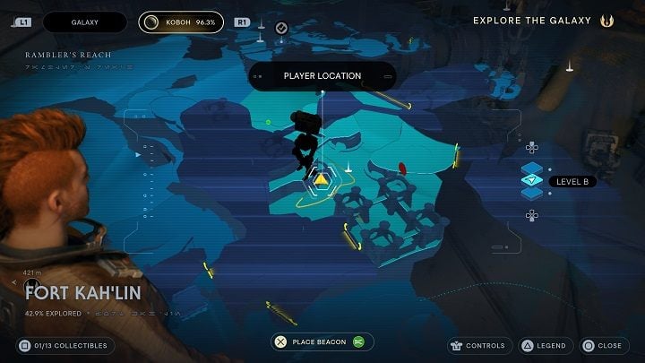 Look for the echo inside the building in the vicinity of the meditation site - Jedi Survivor: Fort KahLin - list of secrets - Koboh - Star Wars Jedi Survivor guide