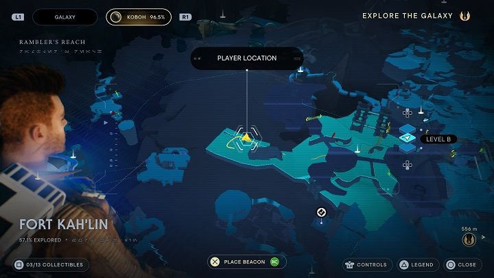 Head to the hangar which houses a large machine - Jedi Survivor: Fort KahLin - list of secrets - Koboh - Star Wars Jedi Survivor guide