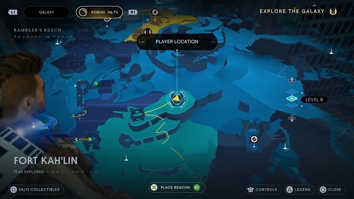 Opposite the building described above, there is another one, with a hole in the door - Jedi Survivor: Fort KahLin - list of secrets - Koboh - Star Wars Jedi Survivor guide