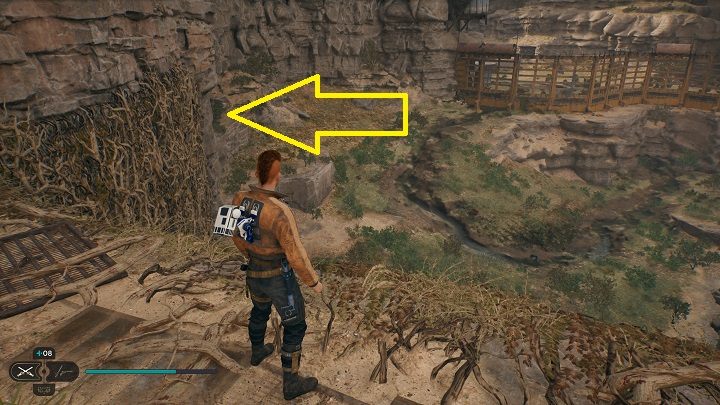 Return to the ledge above the hole - Jedi Survivor: Fort KahLin - list of secrets - Koboh - Star Wars Jedi Survivor guide