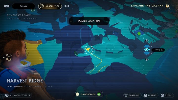 For the second plant, proceed in the direction of a small river - Jedi Survivor: Harvest Ridge - list of secrets - Koboh - Star Wars Jedi Survivor guide