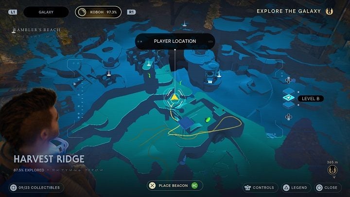 The plant is in the corner, at the fence - Jedi Survivor: Harvest Ridge - list of secrets - Koboh - Star Wars Jedi Survivor guide