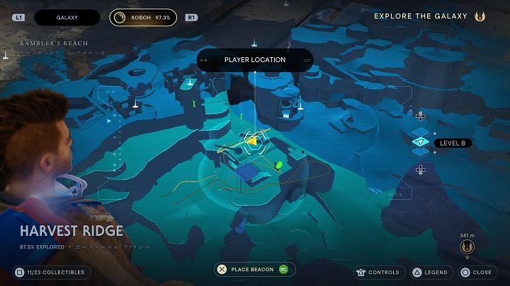 On the roof there is a chest containing a music track - Jedi Survivor: Harvest Ridge - list of secrets - Koboh - Star Wars Jedi Survivor guide