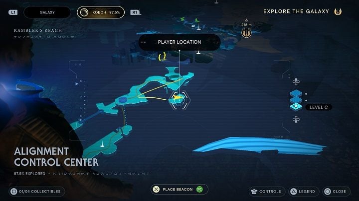 Return to the meditation point and this time use the elevator - Jedi Survivor: Alignment Control Center - list of secrets - Koboh - Star Wars Jedi Survivor guide