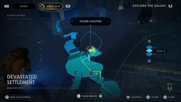 Inside you'll find a databank echo - Jedi Survivor: Devastated Settlement - list of secrets (Part 1) - Koboh - Star Wars Jedi Survivor guide