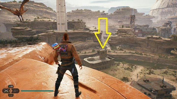 Climb the nearby vines to the very top - Jedi Survivor: Ramblers Reach Outpost - list of secrets (part 2) - Koboh - Star Wars Jedi Survivor guide