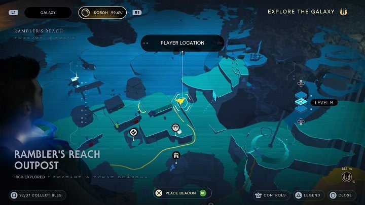 You'll find an echo with a databank entry - Jedi Survivor: Ramblers Reach Outpost - list of secrets (part 2) - Koboh - Star Wars Jedi Survivor guide