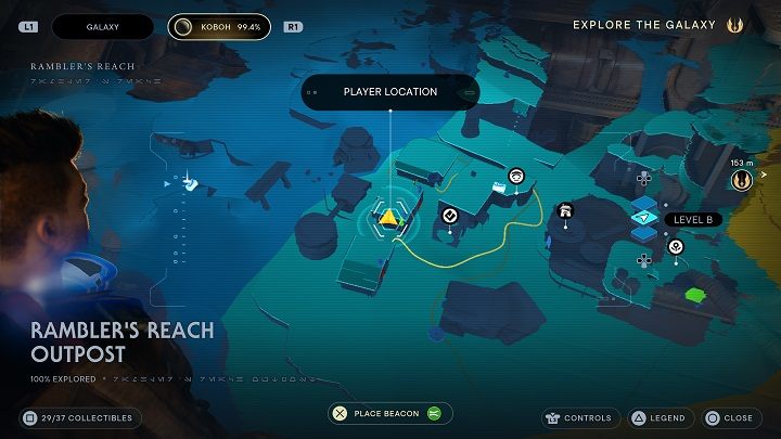 There's another treasure in the opposite building - Jedi Survivor: Ramblers Reach Outpost - list of secrets (part 2) - Koboh - Star Wars Jedi Survivor guide