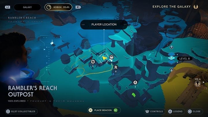 For the next collectible you must have defeated the legendary enemy in Fort Kah'lin and collected essence from a frog you'll find nearby - Jedi Survivor: Ramblers Reach Outpost - list of secrets (part 2) - Koboh - Star Wars Jedi Survivor guide