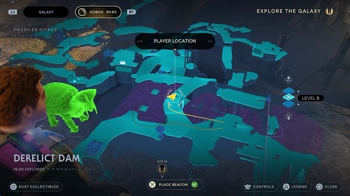 From there, head to the left and to the end of the path - you will find yourself at a tree that will give you more seeds - Jedi Survivor: Derelict Dam - list of secrets, part 3 - Koboh - Star Wars Jedi Survivor guide