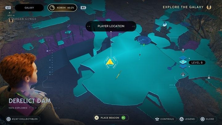 Across from the Force Tear you will find another seed, this time a Fire Pineapple - Jedi Survivor: Derelict Dam - list of secrets, part 3 - Koboh - Star Wars Jedi Survivor guide