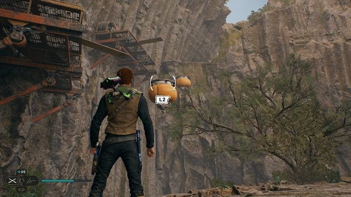 From the same place where you fought Gorocco Matriarch, you can see balloons that will get you to the level above - Jedi Survivor: Derelict Dam - list of secrets, part 2 - Koboh - Star Wars Jedi Survivor guide