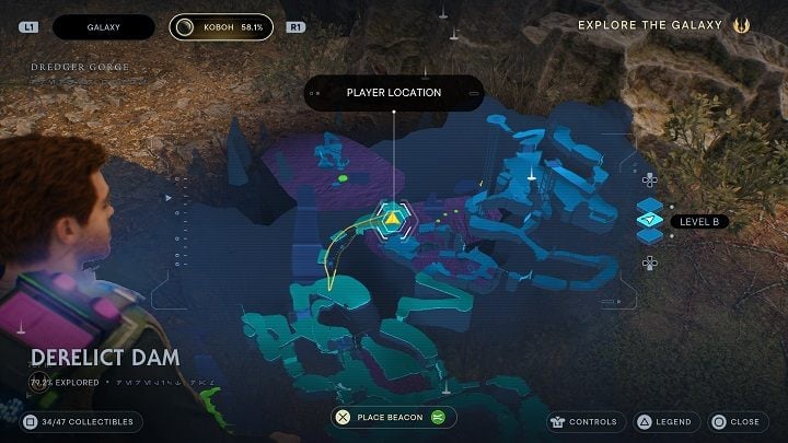 To the left of the aforementioned seeds you will find another Priorite shard - Jedi Survivor: Derelict Dam - list of secrets, part 2 - Koboh - Star Wars Jedi Survivor guide