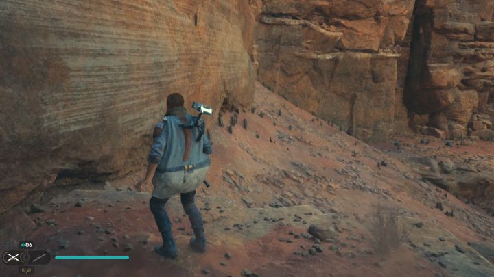 In some places, where there are slippery or steep surfaces, you may also find small rock shelves and walls to run or climb - Star Wars Jedi Survivor: How to climb slippery slopes? - Explore - Star Wars Jedi Survivor guide