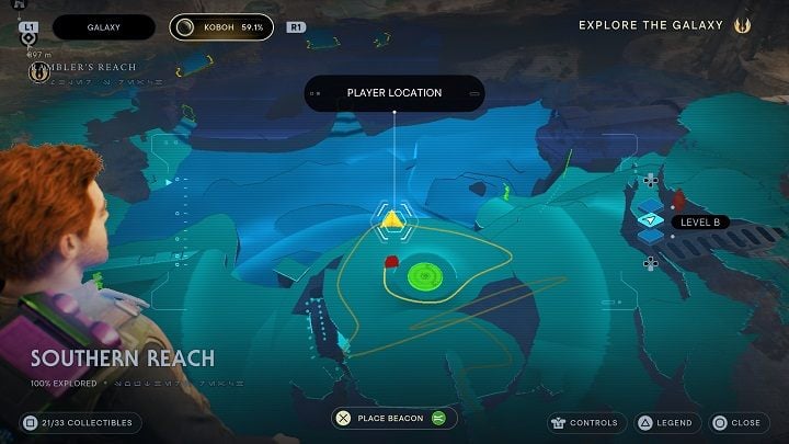 From the place where you collected a lot of seeds earlier, you can go a little lower, to the roof of the silo - Jedi Survivor: Southern Reach - list of secrets, part 2 - Koboh - Star Wars Jedi Survivor guide