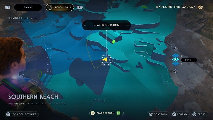 Right next to where the flying creature is, you will find another priorite shard - Jedi Survivor: Southern Reach - list of secrets, part 2 - Koboh - Star Wars Jedi Survivor guide