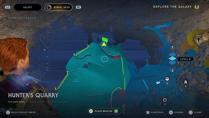 Inside, you will have to find the orb, which is located deep in the cave - on the way to it, keep as high as possible to avoid death - Jedi Survivor: Southern Reach - list of secrets, part 2 - Koboh - Star Wars Jedi Survivor guide