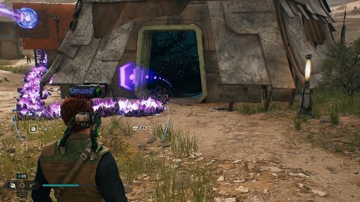 From there, use the BD-1's Koboh grinder and destroy the matter blocking the entrance - Jedi Survivor: Southern Reach - list of secrets, part 2 - Koboh - Star Wars Jedi Survivor guide