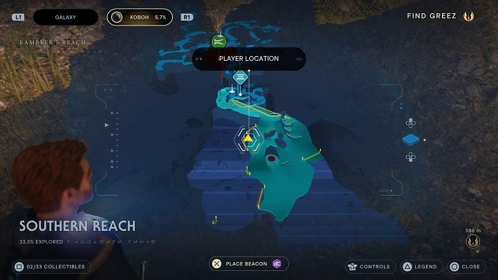 After emptying the above-mentioned chest, head to the clearing exactly opposite - Jedi Survivor: Southern Reach - list of secrets, part 1 - Koboh - Star Wars Jedi Survivor guide