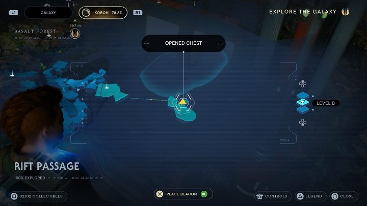 Use BD-1's skill, then quickly jump to open the chest - Jedi Survivor: Rift Passage - list of secrets - Koboh - Star Wars Jedi Survivor guide