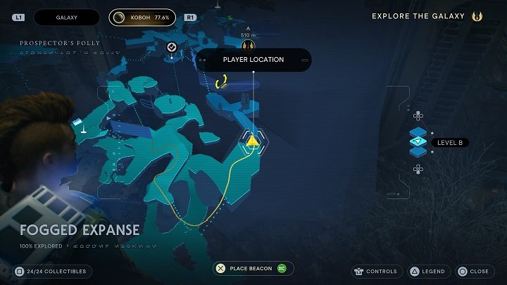 Turn right at the first opportunity - Jedi Survivor: Marl Cavern - list of secrets - Koboh - Star Wars Jedi Survivor guide