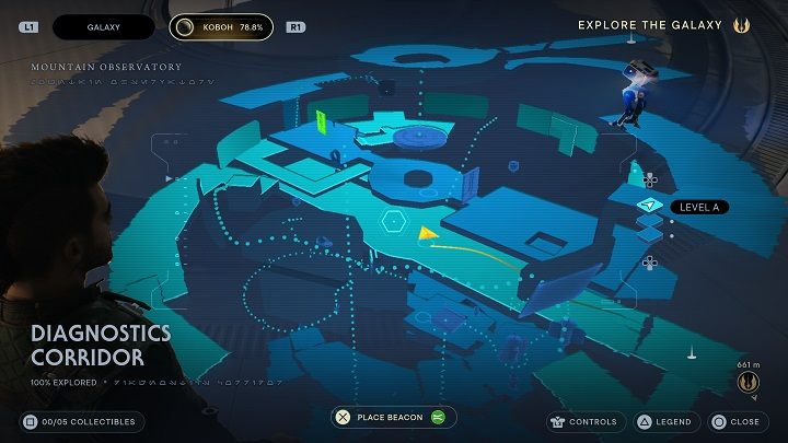 Starting from the meditation point, head ahead to the round room where you can change the position of the open passage with a fuse - Jedi Survivor: Diagnostics Corridor - list of secrets - Koboh - Star Wars Jedi Survivor guide