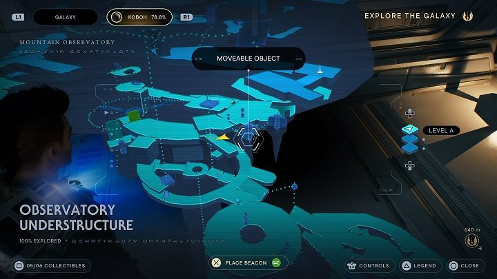 After jumping down there, you will find a chest - Jedi Survivor: Observatory Understructure - list of secrets - Koboh - Star Wars Jedi Survivor guide