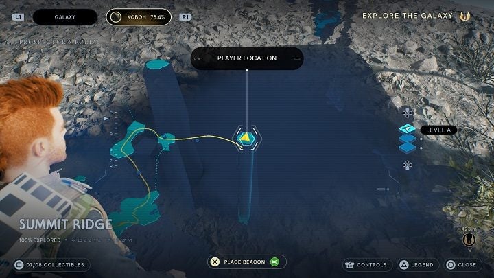 After jumping off the balloon, you will be able to climb the vines to get to the top - Jedi Survivor: Summit Ridge - list of secrets - Koboh - Star Wars Jedi Survivor guide