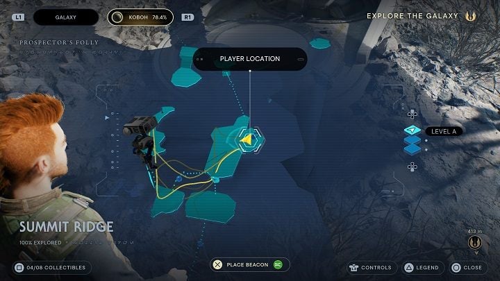 Return and continue walking to the balloon device - Jedi Survivor: Summit Ridge - list of secrets - Koboh - Star Wars Jedi Survivor guide