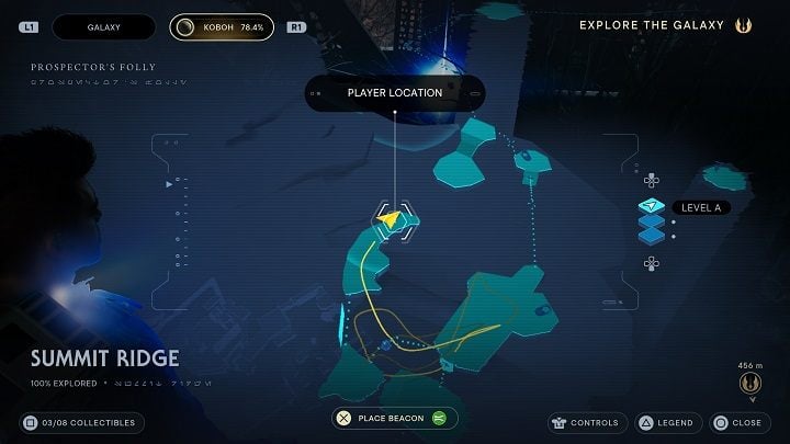 At the very end of the path you will find the essence, from which you will get a great deal of experience - Jedi Survivor: Summit Ridge - list of secrets - Koboh - Star Wars Jedi Survivor guide