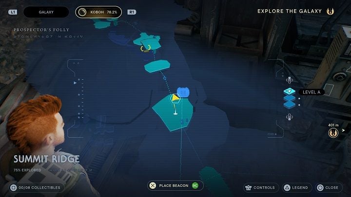 Near the meditation point, by the elevator that opens the shortcut, you will find a Priorite Shard - Jedi Survivor: Summit Ridge - list of secrets - Koboh - Star Wars Jedi Survivor guide