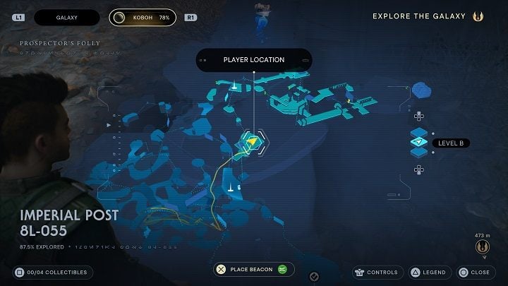 After using the rope leading to the post and defeating the soldiers, go ahead - Jedi Survivor: Imperial Post 8L-055 - list of secrets - Koboh - Star Wars Jedi Survivor guide