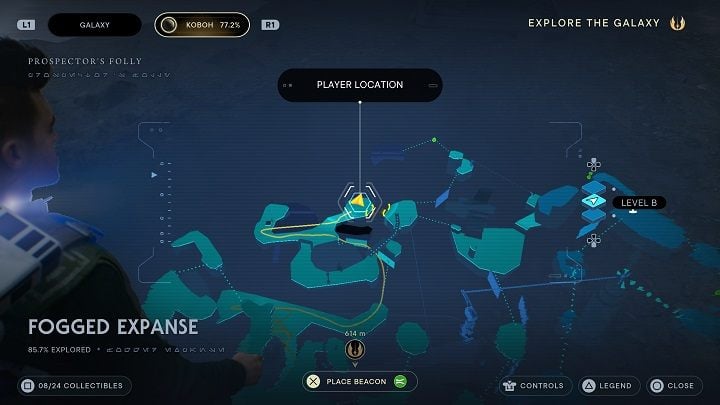 From the last entry in the database go down the front - Jedi Survivor: Fogged Expanse - list of secrets - Koboh - Star Wars Jedi Survivor guide