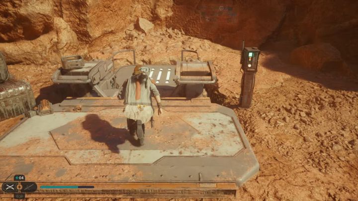 In the same location, you will find an elevator traveling down - Jedi Survivor: Opening Crypt of Uhrma on Jedha - Puzzles - Star Wars Jedi Survivor guide